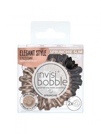 invisibobble SPRUNCHIE SLIM True Golden (preto/dourado)