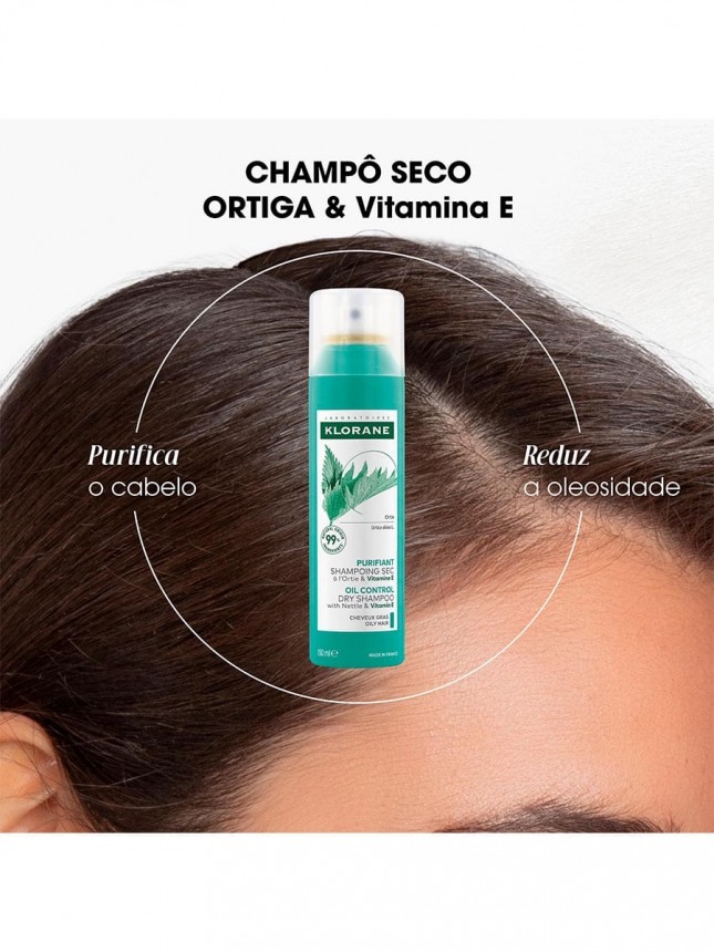 Klorane Champ Seco  - cabelo oleoso ? com Ortiga e Vitamina E 150ml