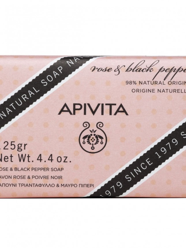 Apivita Sabonete Rosa e Pimenta Preta 125g