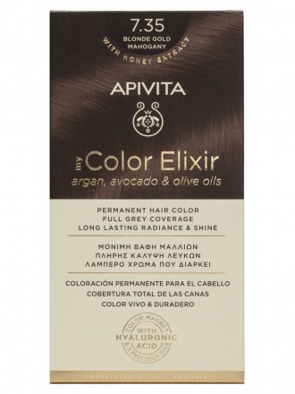 Apivita Color Elixir 7.35 Loiro Ouro Mogno