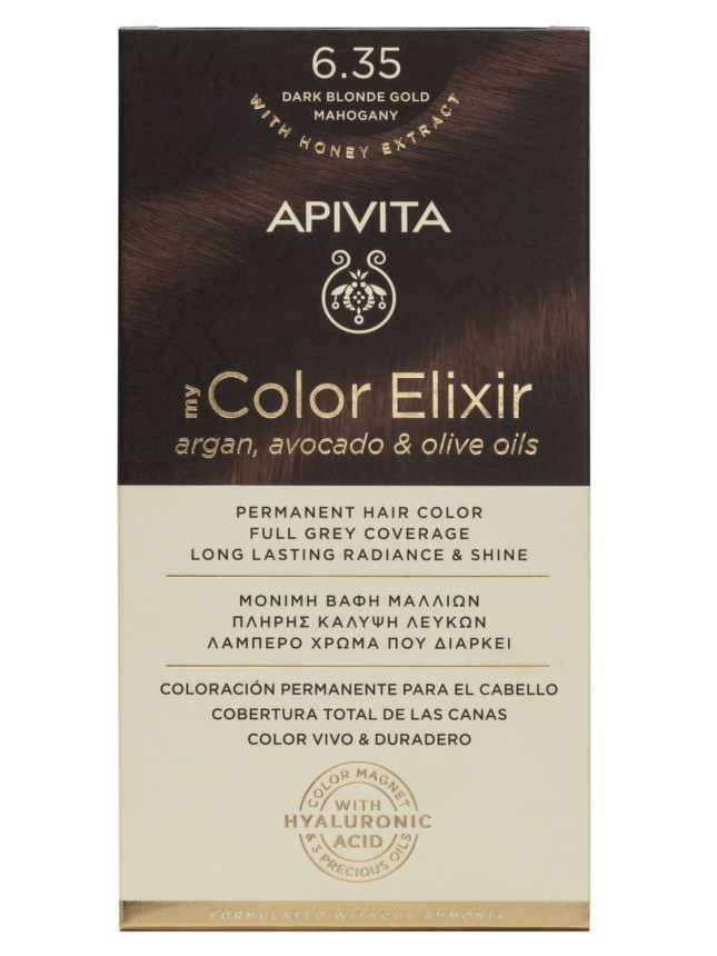 Apivita Colour Elixir 6.35 Rubio oscuro caoba dorado