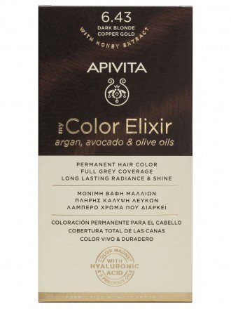 Apivita Color Elixir 6.43 Ouro Cobre Loiro Escuro