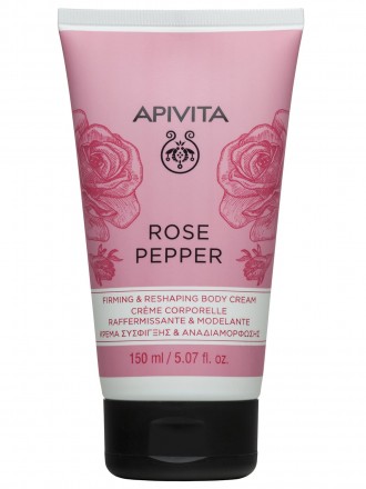 Apivita Corpo Creme Refirmante e Remodelador Rose Pepper