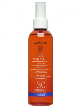 Apivita Bee Sun Safe leo Corporal Sublimador de Bronzeado Toque Acetinado SPF30 200ml