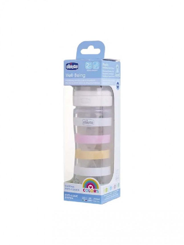 Chicco Bienestar Bibern PP Blanco 250 ml Silicona Mediano