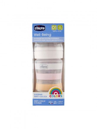Chicco Bibero Wellbeing PP Branco 150 ml Silicone Slow