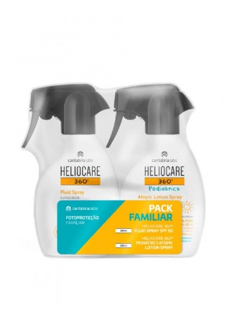 Heliocare 360 Fluid Spray 250ml + Peditrics Atopic Lotion Spray 250ml Heliocare 360 Fluid Spray 250ml + Peditrics Atopic Lotion Spray 250ml