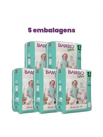 Bambo Nature Fraldas Cueca  4 (L) 7-14kg (20 Fraldas) PACK 5