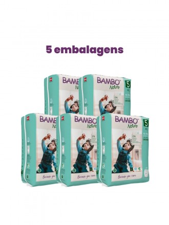 Bambo Nature Fraldas Cueca 5 (XL) 12-18 kg (19 Fraldas) PACK 5