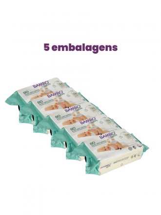 Bambo Nature Toalhitas 80 unidades (5 embalagens)