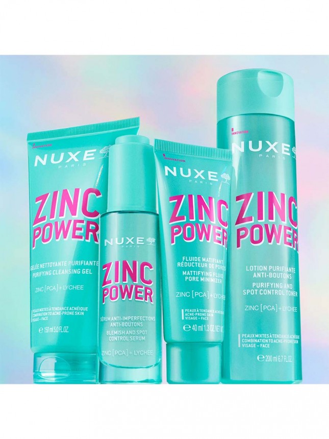 Nuxe Zinc Power Fluido Matificante Minimizador de Poros