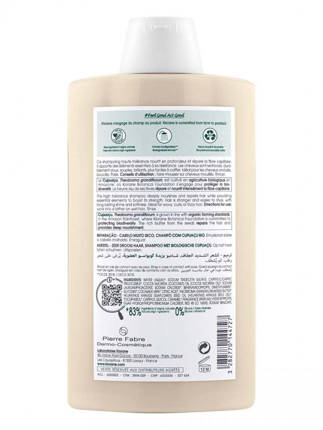 Klorane Capilar Cupuacu Champo 400ml