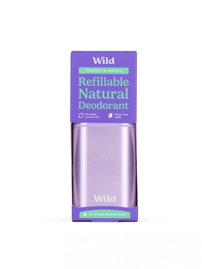 WILD Desodorizante Natural Caixa e Recarga Coco e Baunilha  40g