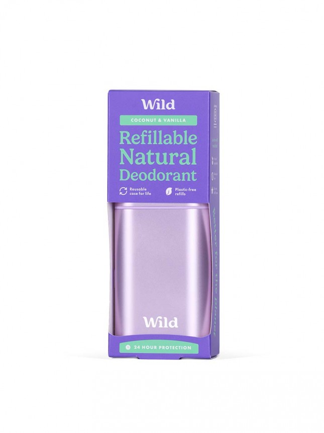 WILD Desodorizante Natural Caixa e Recarga Coco e Baunilha  40g