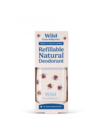 WILD Desodorizante Natural Caixa e Recarga Abelhas Mel e Flor de Cacto  40g