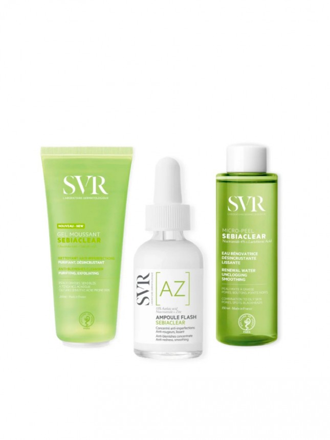 SVR SEBIACLEAR STOPACNE GEL+MICPEEL+AMP