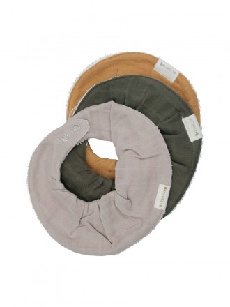 Fabelab Trio Bandana / Babete  Redondo Olive Garden