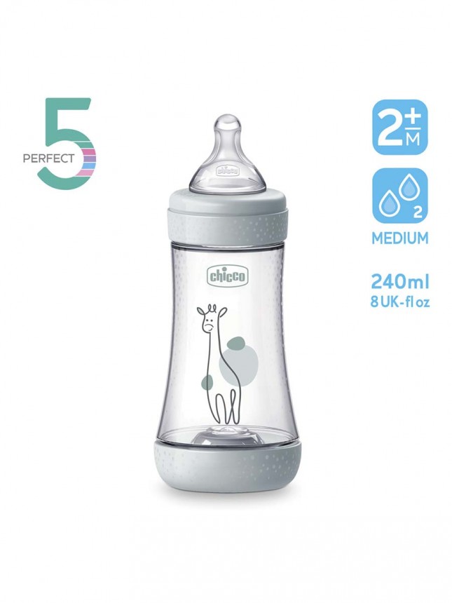 Chicco Biber�o Perfect5 240ml Cinzento
