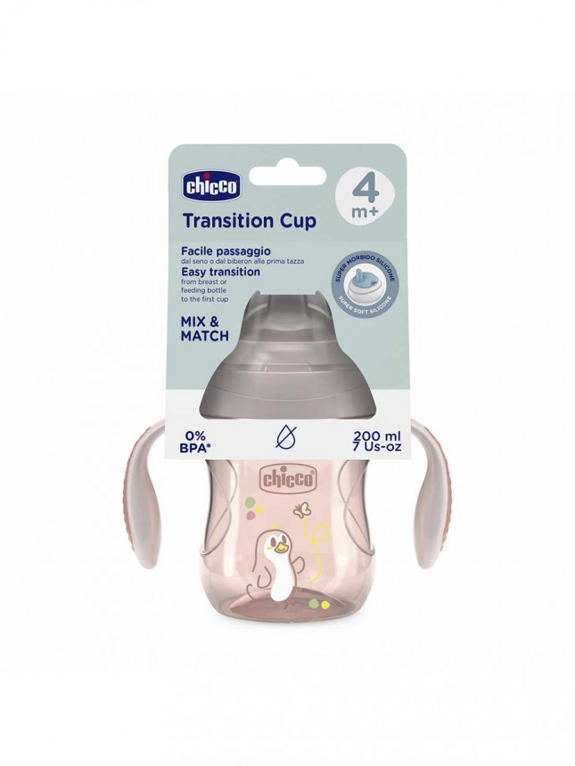 Taza Chicco Transition 4 Meses + Rosa