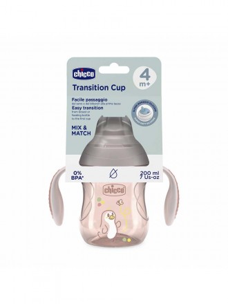 Taza Chicco Transition 4 Meses + Rosa