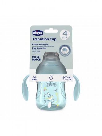 Taza Chicco Transition 4 Meses + Azul