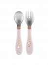 Chicco Talheres Inox Rosa