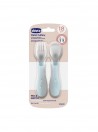 Cubiertos Chicco Acero Inoxidable Azul