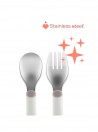 Chicco Talheres Inox Cinzento