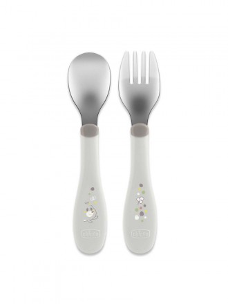 Chicco Talheres Inox Cinzento