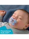Chicco Physioforma Dual Soft 6 a 16 Meses Azul/Gris 2 Piezas