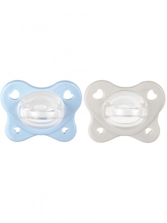 Chicco Physioforma Dual Soft 2 a 6 Meses Azul/Cinzento 2 Unidades