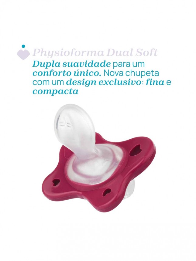Chicco Chupeta Ph. Dual Soft Rosa 6 a 16 Meses 2 Unidades
