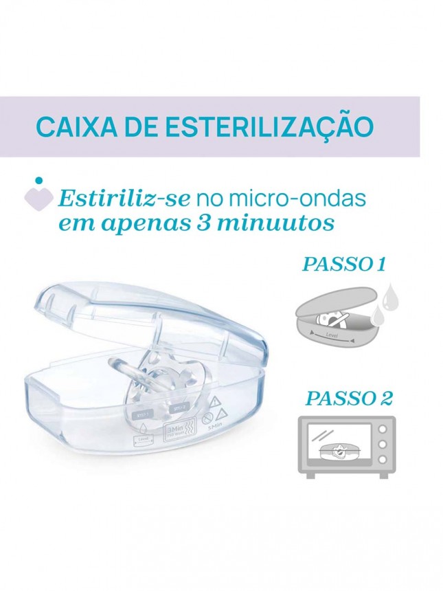 Chicco Physioforma� Dual Soft 2 a 6 Meses Rosa/Cinzento 2 Unidades