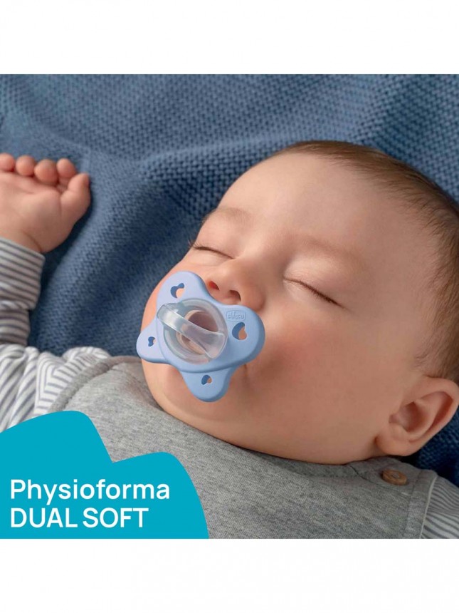 Chicco Physioforma� Dual Soft 2 a 6 Meses Rosa/Cinzento 2 Unidades