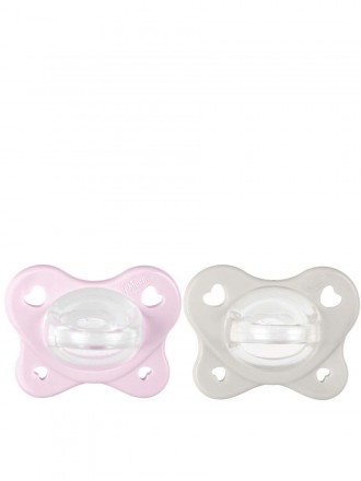 Chicco Physioforma Dual Soft 2 a 6 Meses Rosa/Cinzento 2 Unidades