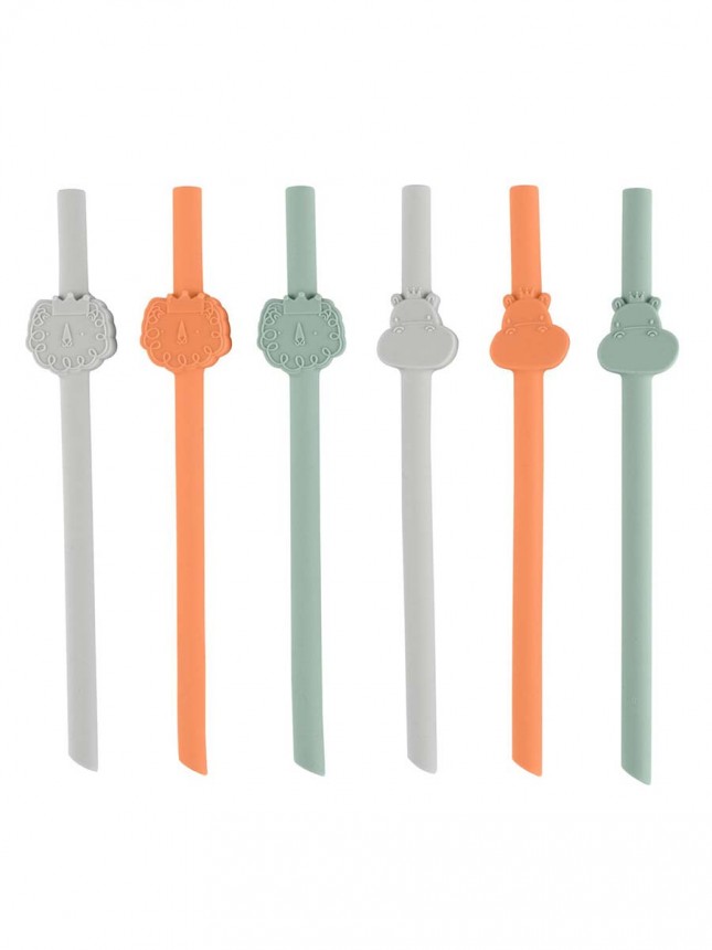 Chicco Pajitas de Silicona - Pack de 6