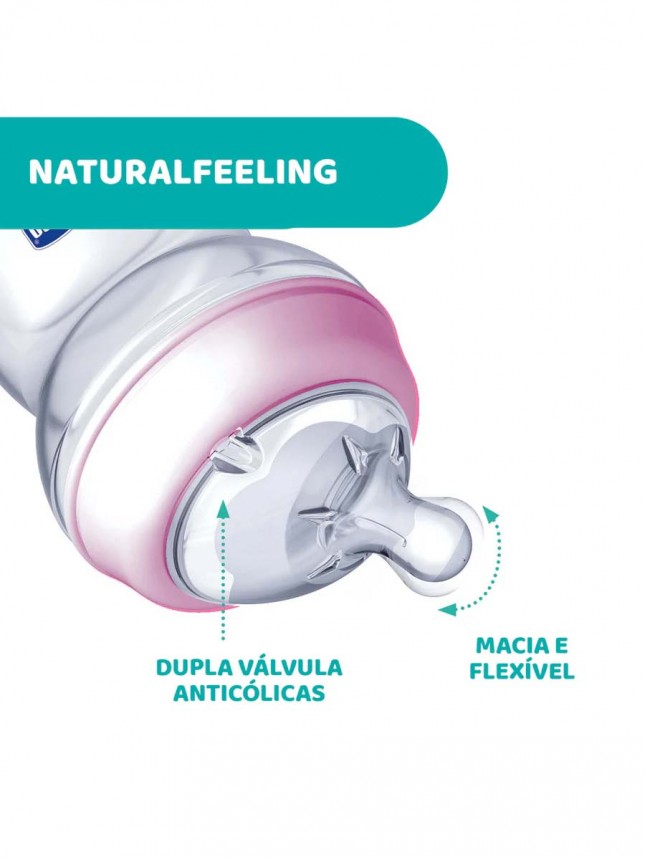 Chicco Biber�n Naturalfeeling 2 Meses + 250ml Flujo Medio