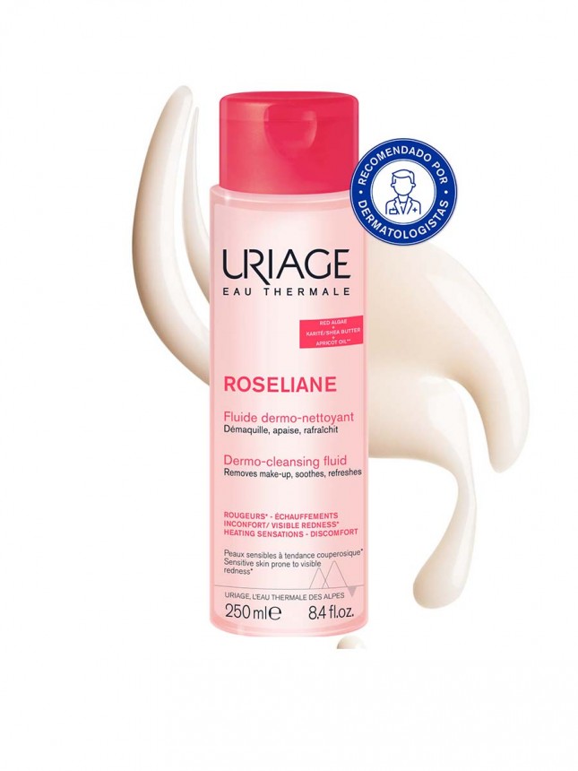 Uriage Roseliane Fludo Limpeza e Desmaquilhante para Pele com Vermelhido 250ml