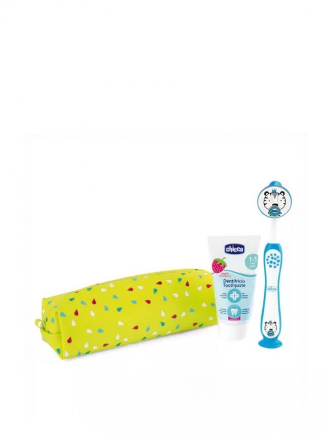 Chicco Set Estojo + Pasta De Dentes + Escova 3-6 Anos