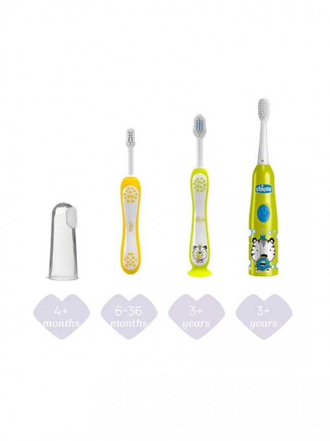 Chicco Escova De Dentes El�trica +3Anos Tigre Verde