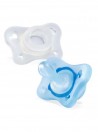 Chicco Chupeta Silicone Physio Forma Mini Soft 0-2M 2 Unidades Azul/Neutro