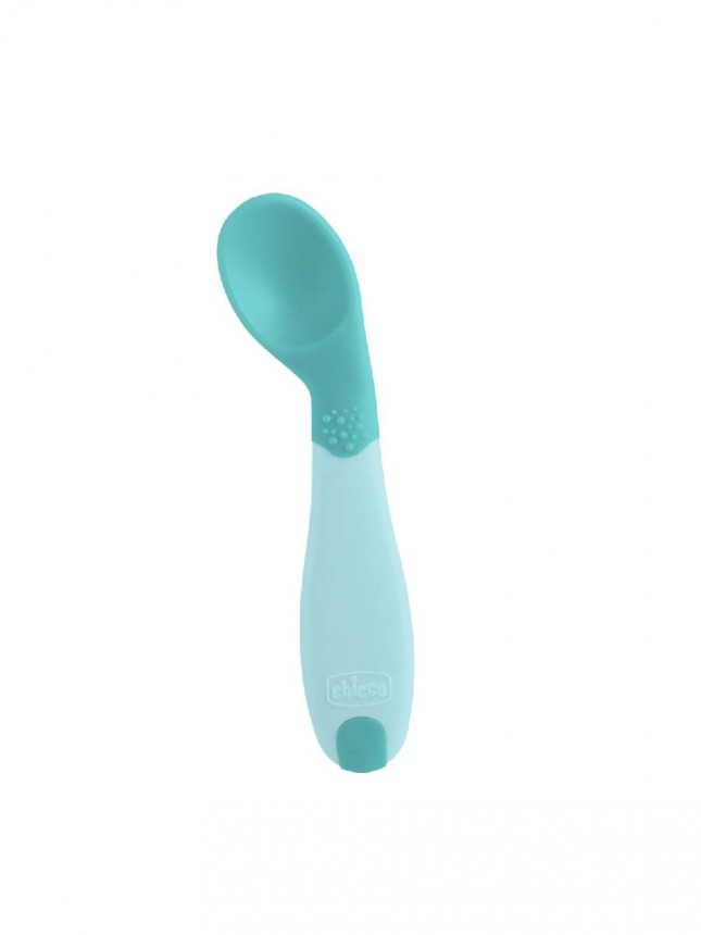 Chicco Primeira Colher Azul  8+ meses Cinzento