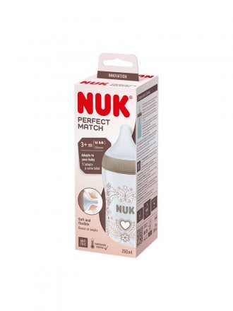 NUK Perfect Match biberón 260 ml corazones NUK Perfect Match biberón 260 ml corazones