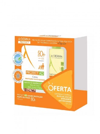 A-Derma Protect AD Promo Crema SPF50+ 150 ml con Exomega Aceite de Ducha 100 ml Oferta A-Derma Protect AD Promo Crema SPF50+ 150 ml con Exomega Aceite de Ducha 100 ml Oferta