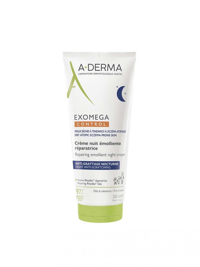 A-Derma Exomega Control Crema de Noche Emoliente 200ml