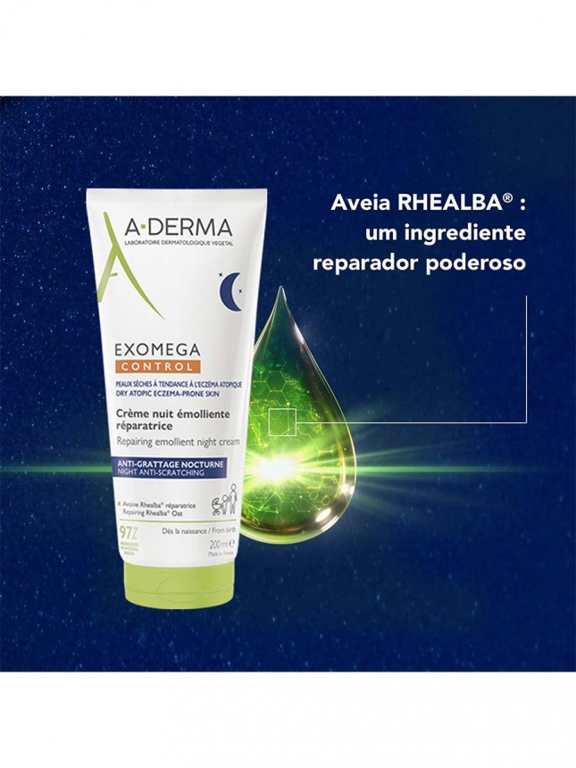 A-Derma Exomega Control Crema de Noche Emoliente 200ml