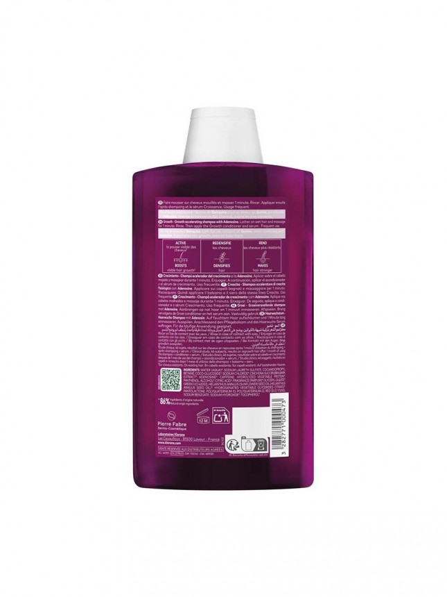 Klorane Capilar Quinina Champo Acelerador de Crescimento 400ml