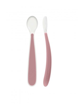 Chicco Alimenta��o Colher de Silicone Rosa 6+ meses (2 unidades)