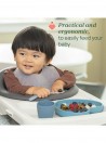 Chicco Alimentaci�n: Cuchara de silicona azul, a partir de 6 meses (2 unidades)