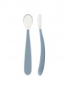 Chicco Alimentaci�n: Cuchara de silicona azul, a partir de 6 meses (2 unidades)